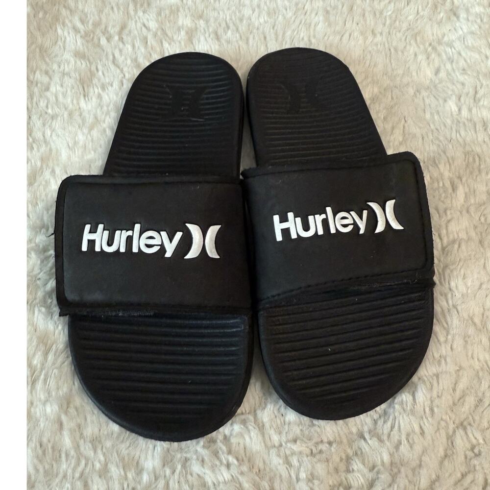 Hurley BANE-V Unisex Kids Black Slide Sandal US Size 2y